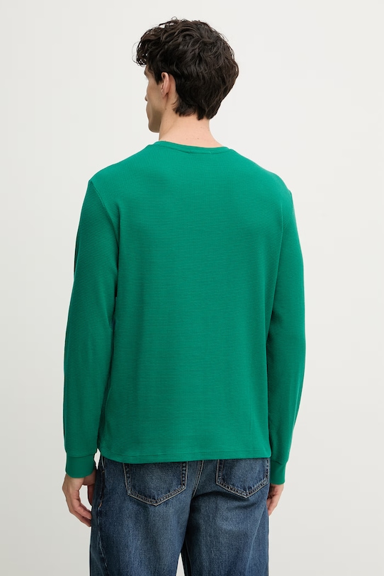Oblečenie Calvin Klein Jeans tričko s dlhým rukávom pánske s bavlnou LV040EM217 zelená