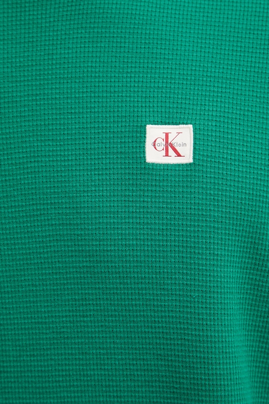 Calvin Klein Jeans tričko s dlhým rukávom pánske s bavlnou LV040EM217 zelená