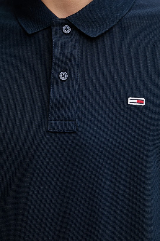 Tommy Jeans longsleeve din bumbac DM0DM20232 bleumarin