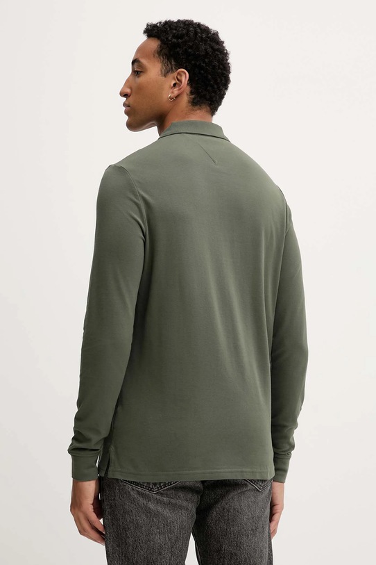 Odzież Tommy Jeans longsleeve bawełniany DM0DM20232 zielony