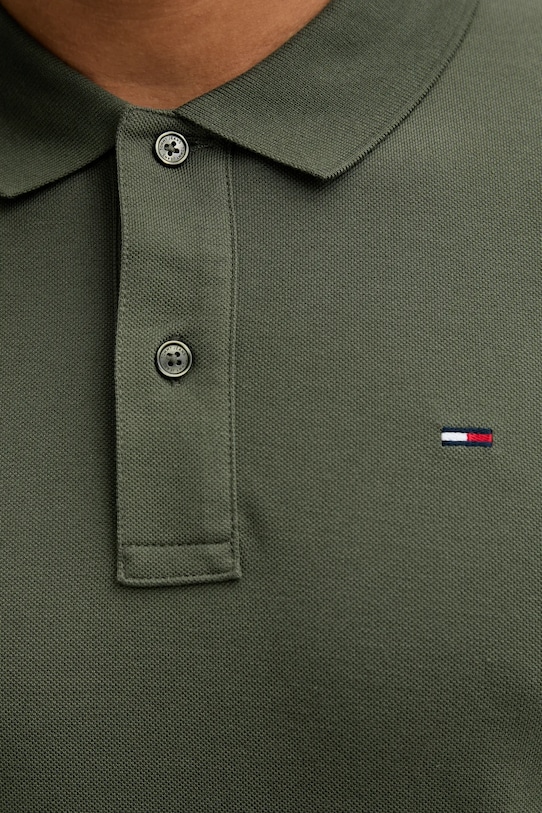 Tommy Jeans longsleeve din bumbac DM0DM20232 verde