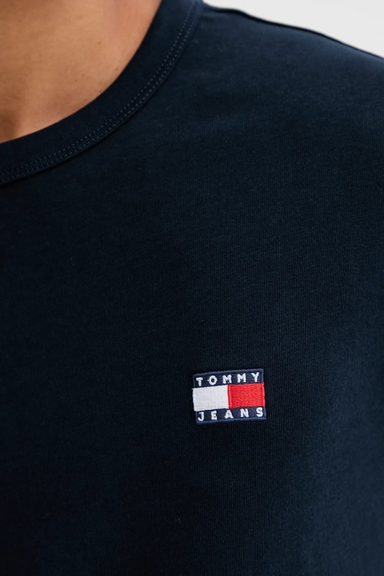 Tommy Jeans longsleeve din bumbac DM0DM21974 bleumarin