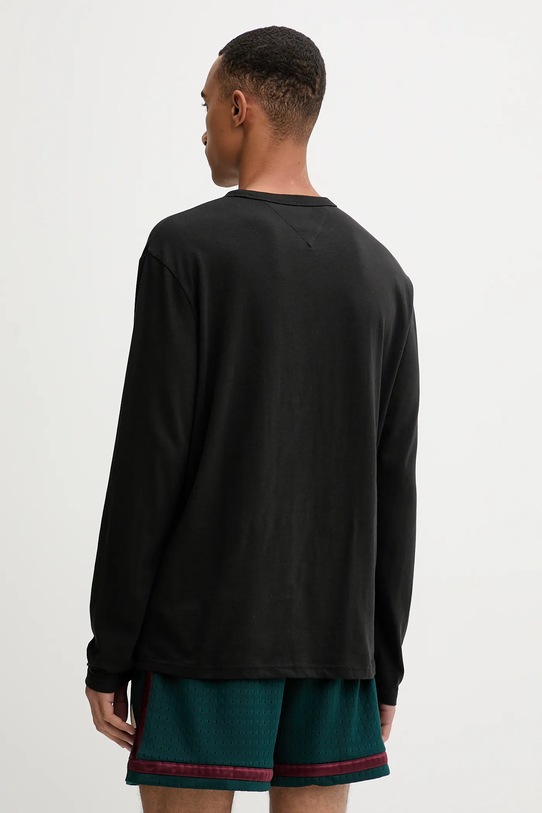Oblečení Bavlněné tričko s dlouhým rukávem Tommy Jeans DM0DM21974 černá