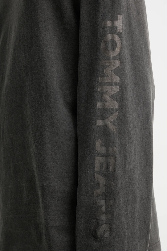 Tommy Jeans longsleeve din bumbac DM0DM21976 gri