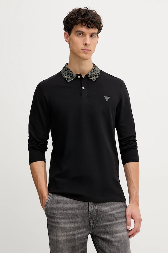 Guess longsleeve model fin negru M5YP58.K7O64