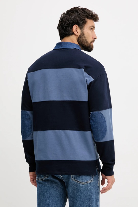 Oblečení Bavlněné tričko s dlouhým rukávem United Colors of Benetton 3BC1U302L modrá