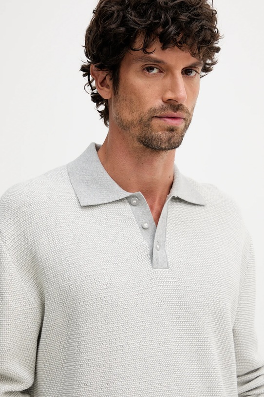 United Colors of Benetton sweter bawełniany szary 10C1K301N