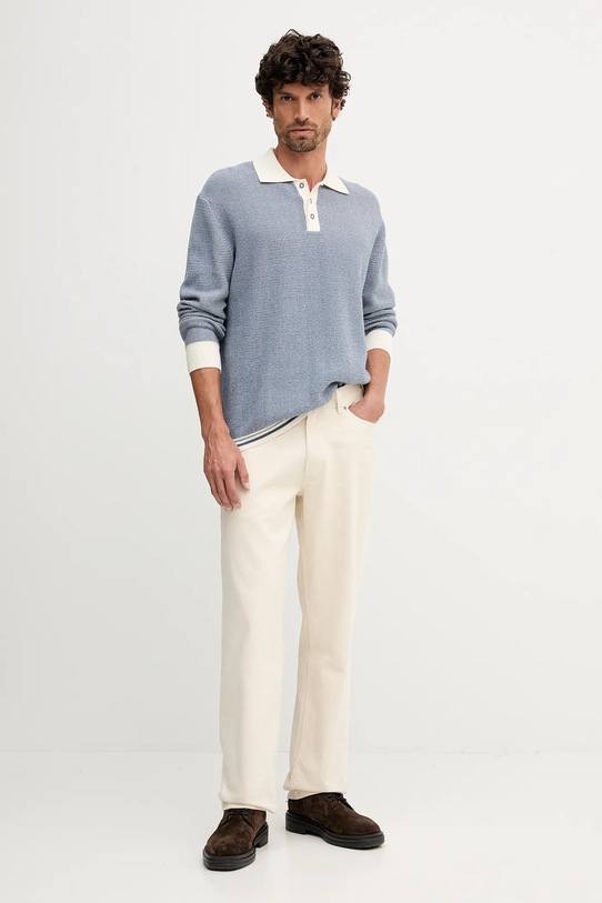Βαμβακερό πουλόβερ United Colors of Benetton 10C1K301N μπλε AW25