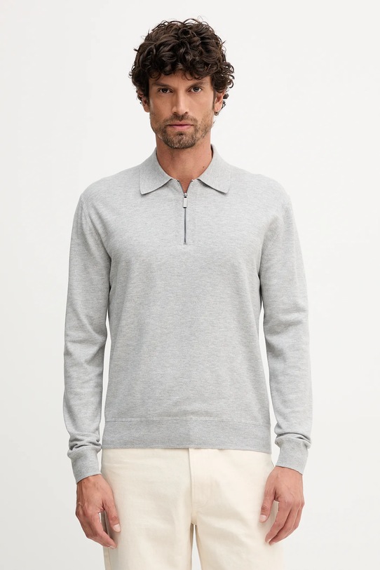 Sveter United Colors of Benetton so zapínaním sivá 110XU301L