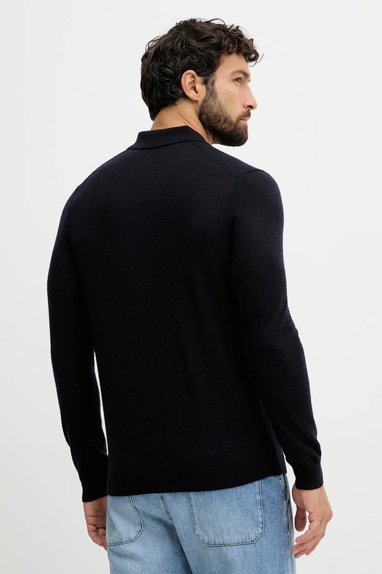 Odzież United Colors of Benetton sweter wełniany 11AHU301P granatowy