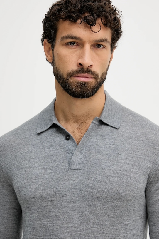 United Colors of Benetton sweter wełniany szary 11AHU301P