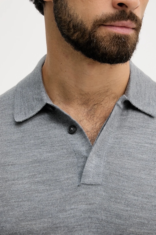 United Colors of Benetton sweter wełniany 11AHU301P szary