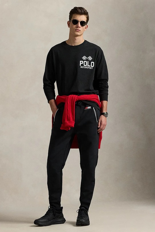 Oblečení Bavlněné tričko s dlouhým rukávem Polo Ralph Lauren Lscnclsm2 Long Sleeve 710972612 černá