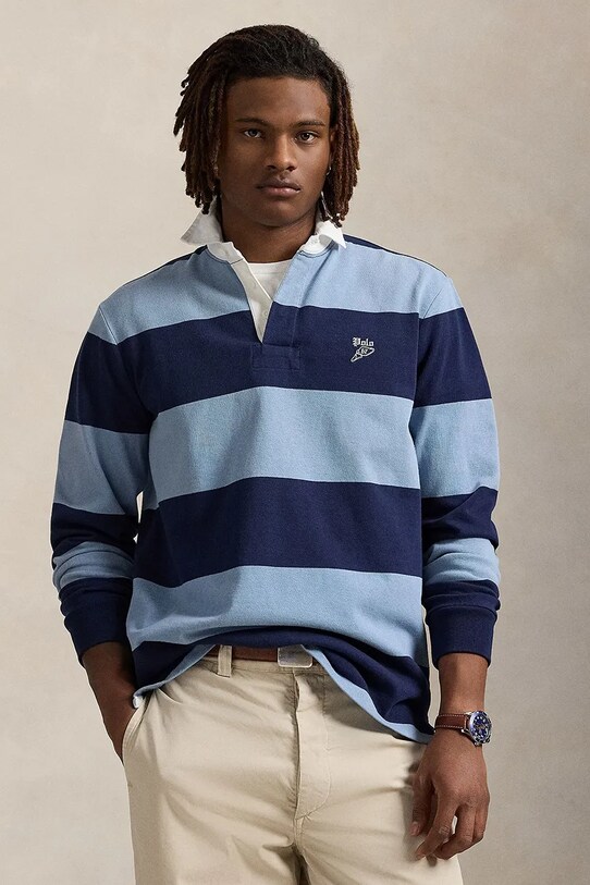 Polo Ralph Lauren longsleeve Lsrugbym1 Long Sleeve regular niebieski 710979293