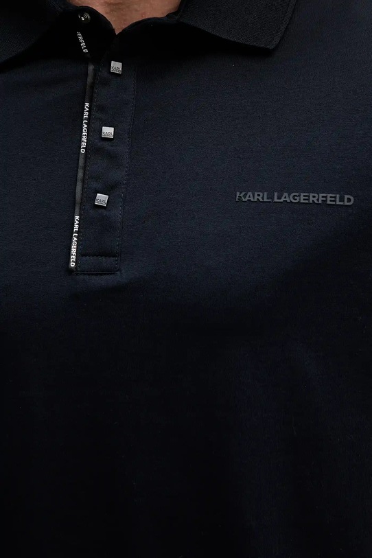 Bavlněné tričko s dlouhým rukávem Karl Lagerfeld 554200.745002 námořnická modř
