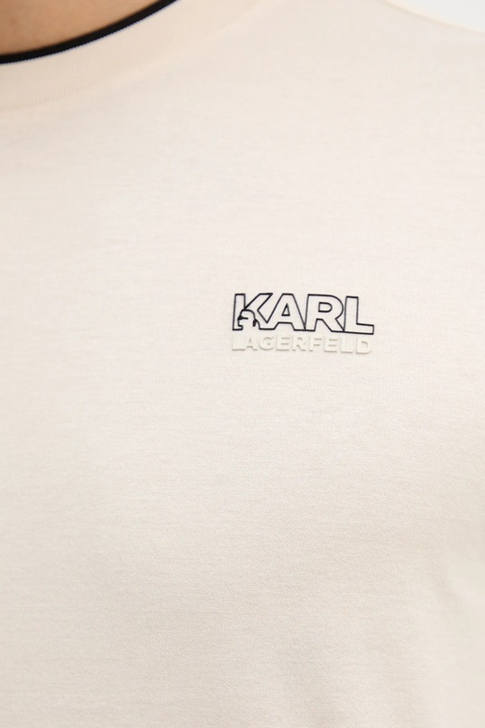 Karl Lagerfeld longsleeve din bumbac 554200.755001 bej