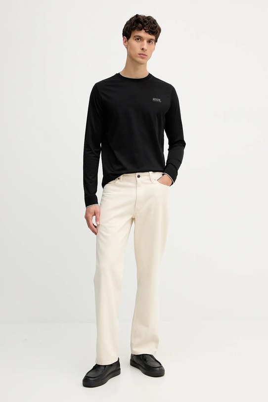 Karl Lagerfeld longsleeve din bumbac 554200.755001 negru AW25
