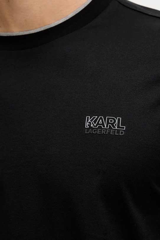 Karl Lagerfeld longsleeve din bumbac 554200.755001 negru