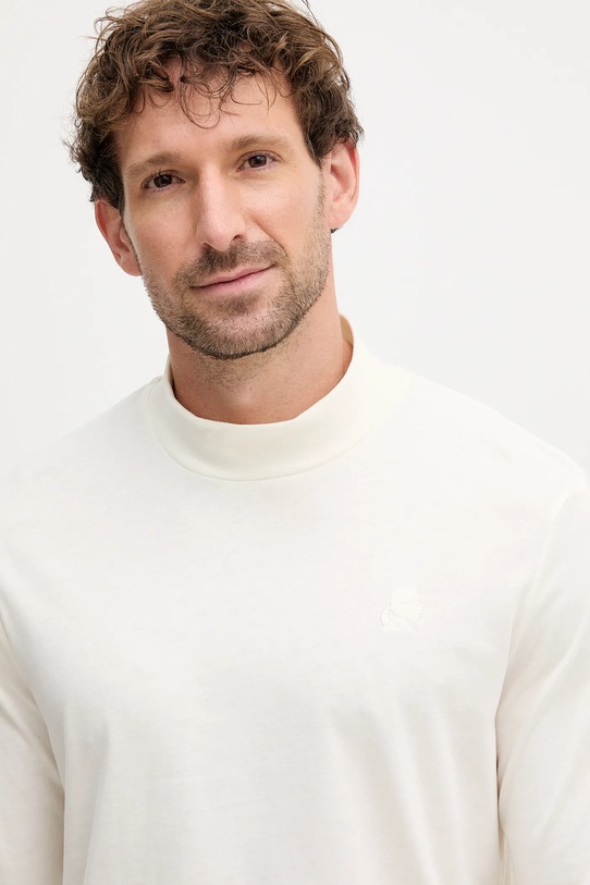 Karl Lagerfeld longsleeve din bumbac bej 554226.755022