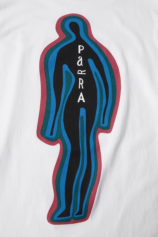 by Parra longsleeve din bumbac The hotel long sleeve print alb 54220