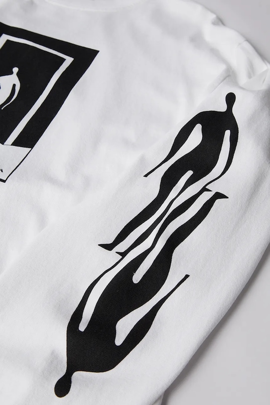 Îmbrăcăminte by Parra longsleeve din bumbac The hotel long sleeve 54220 alb