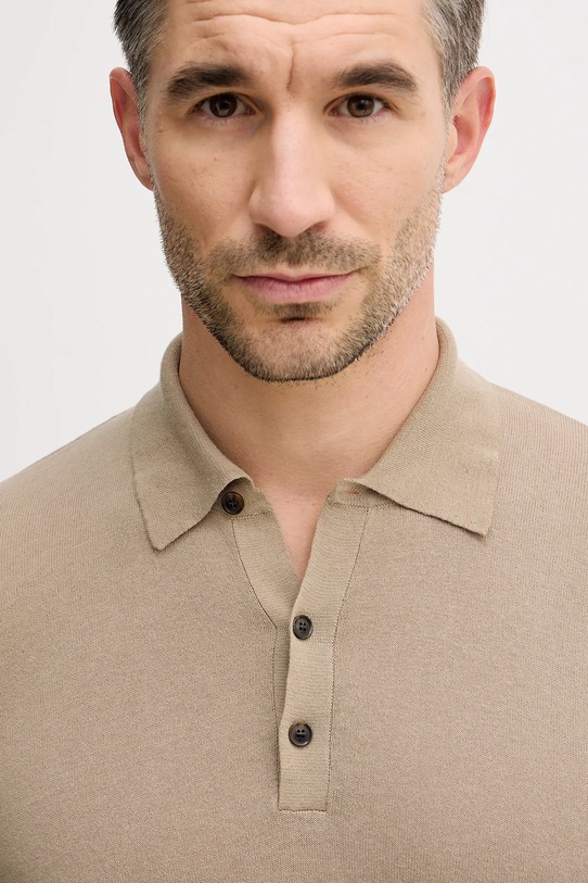 Sisley longsleeve bawełniany zielony 1028S300P