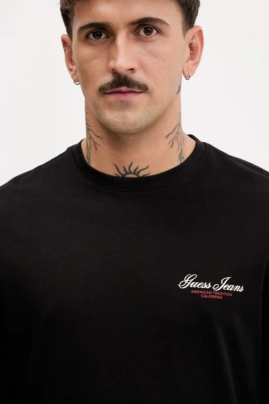 Odzież Guess Jeans longsleeve bawełniany M5YI03.K8HM0 czarny