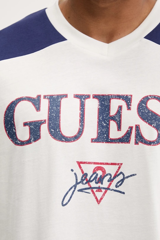 Guess Jeans longsleeve bawełniany M5YI30.K8HM0 biały