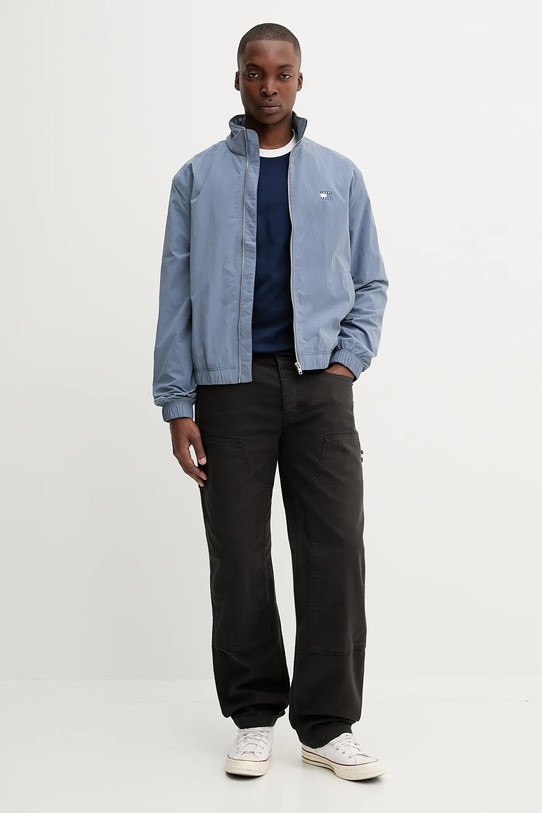 adidas Originals longsleeve din bumbac 3-Stripes IM9428 bleumarin AW25