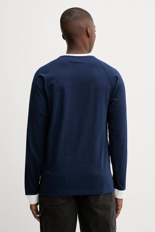 Îmbrăcăminte adidas Originals longsleeve din bumbac 3-Stripes IM9428 bleumarin