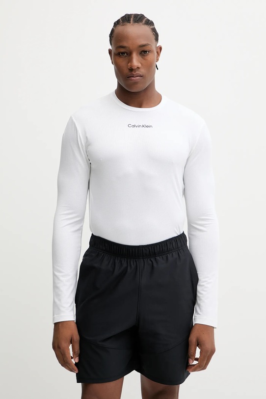 Calvin Klein Performance mânecă lungă de antrenament imprimeu bej LVGMF5K200