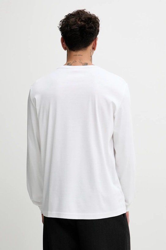 Odzież Diesel longsleeve bawełniany T-MADJUST-LS-T1 A18723.0PJBG biały
