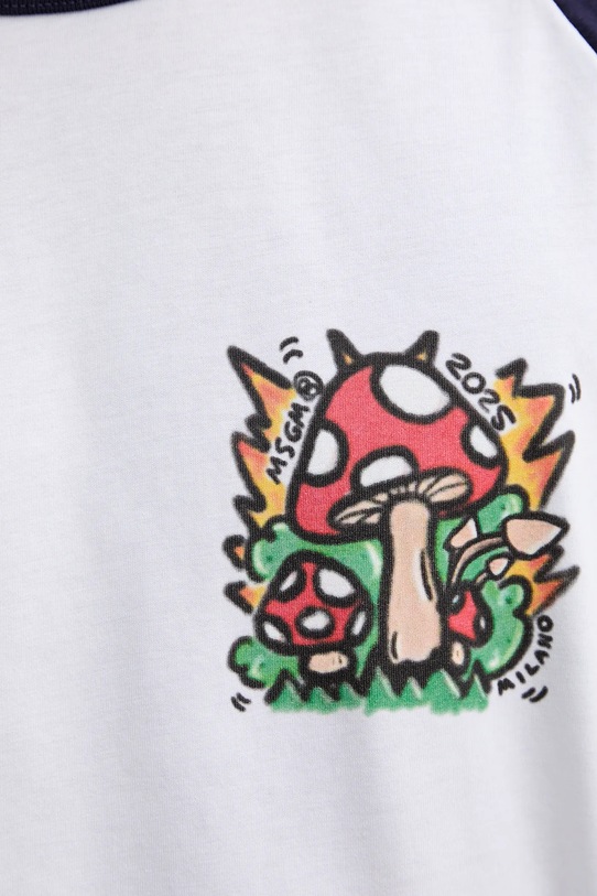 MSGM longsleeve bawełniany 3940MM78.257798 biały