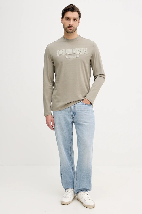 Guess longsleeve bawełniany M5BI10.K8FQ4 zielony AW25