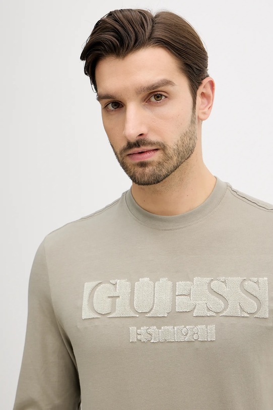 Guess longsleeve bawełniany zielony M5BI10.K8FQ4