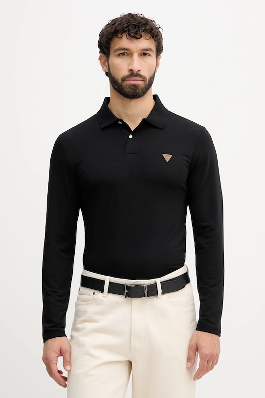 Guess longsleeve OLIVER z elastanem czarny M5BP36.J1314