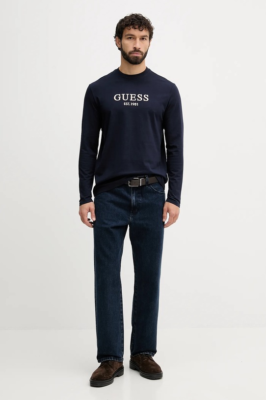 Guess longsleeve bawełniany M5BI0S.K8FQ4 granatowy NC25