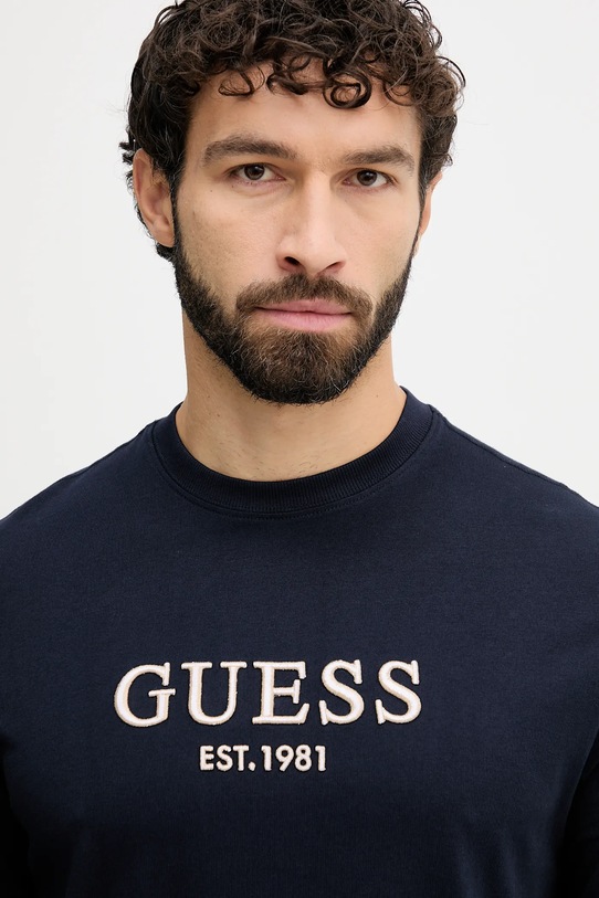Guess longsleeve bawełniany granatowy M5BI0S.K8FQ4