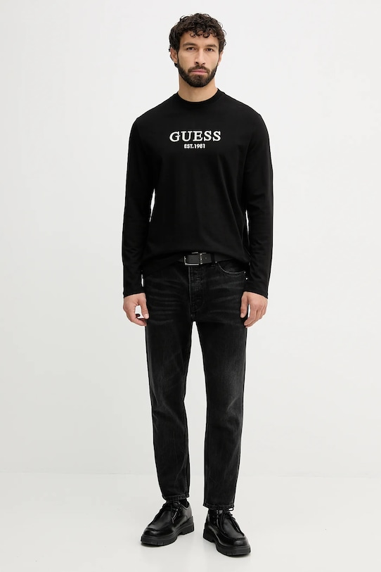 Guess longsleeve bawełniany M5BI0S.K8FQ4 czarny NC25