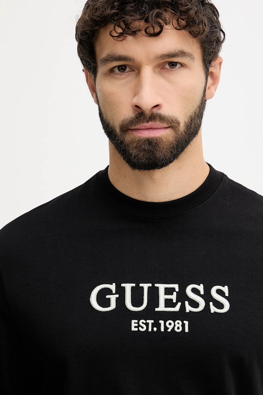 Guess longsleeve bawełniany czarny M5BI0S.K8FQ4