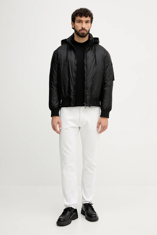 Памучна блуза с дълги ръкави Armani Exchange XM001427.AF10362 черен AW25