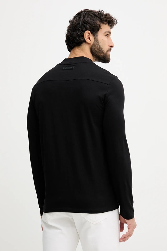 Дрехи Памучна блуза с дълги ръкави Armani Exchange XM001427.AF10362 черен