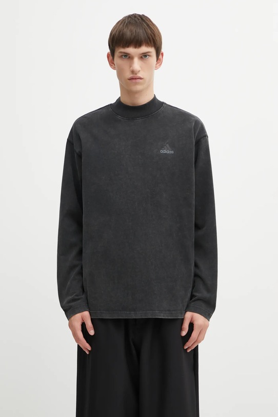 adidas Originals longsleeve bawełniany EQT Graphic Tee nadruk czarny JX1588