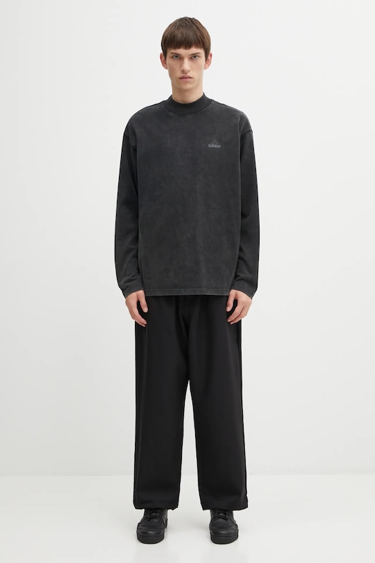 adidas Originals longsleeve bawełniany EQT Graphic Tee JX1588 czarny