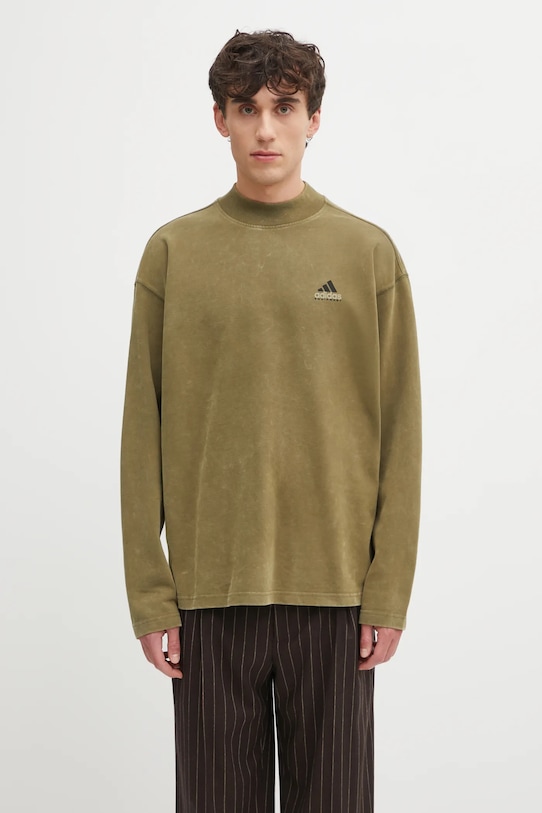 Odzież adidas Originals longsleeve bawełniany EQT Graphic Tee JV5812 zielony