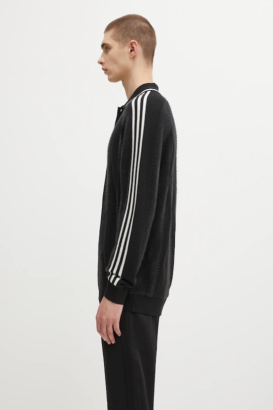 adidas Originals sweter z dodatkiem wełny Knitted Jersey JX3835 czarny AW25