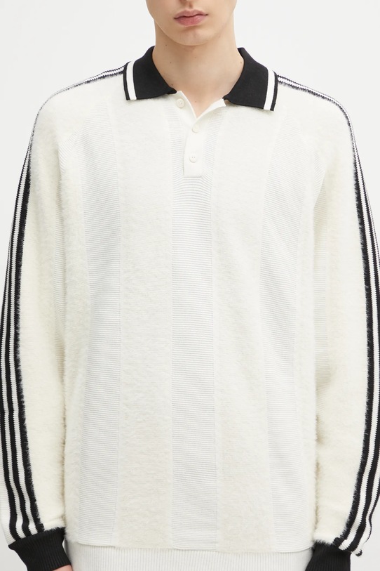 adidas Originals longsleeve z dodatkiem wełny Knitted Jersey beżowy JX3836
