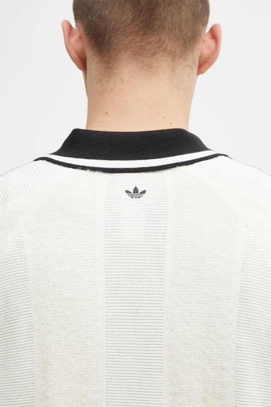 adidas Originals longsleeve z dodatkiem wełny Knitted Jersey JX3836 beżowy