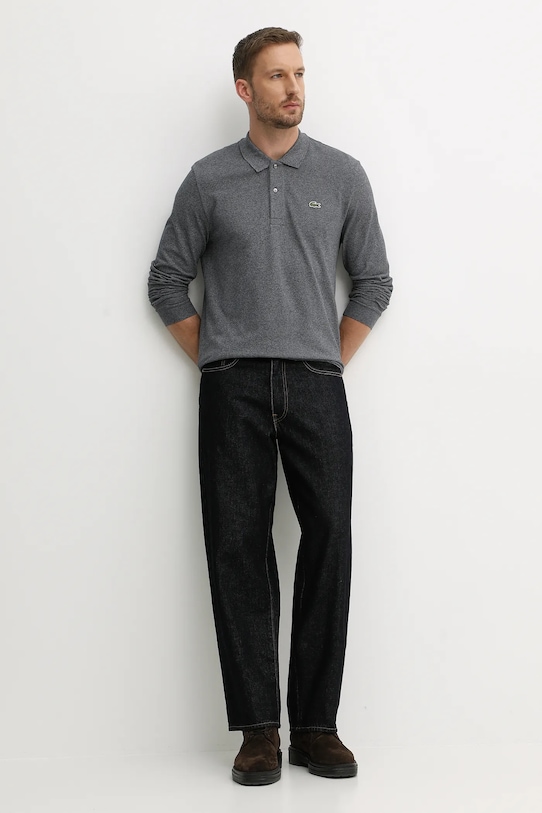 Lacoste longsleeve bawełniany L1313 szary AW25