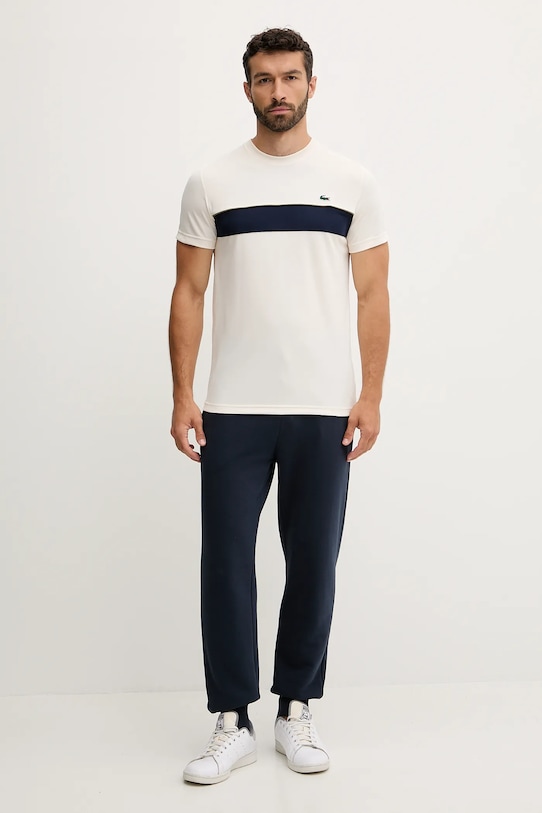 Lacoste tricou TH4748 bej AW25